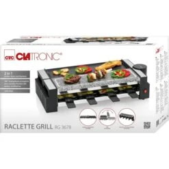 Clatronic Raclette Grill Mit Heißem Stein RG 3678 -SEVERIN Verkäufe Clatronic Raclette Grill mit hei em Stein RG 3678@@1864166 8