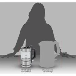 ProfiCook Glas-Wasserkochher PC-WKS 1228 G, Wasserkocher -SEVERIN Verkäufe ProfiCook Glas Wasserkochher PC WKS 1228 G Wasserkocher@@1862960 6